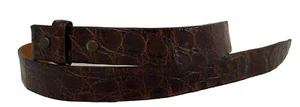 Woman's Tex-Tan Brown Alligator Cowhide Leather Belt Strap Size 26 - Picture 1 of 11