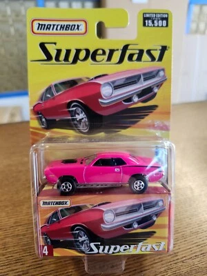 2006 Matchbox Superfast #4 Plymouth Hemi Cuda in Pink - Image 1 of 3