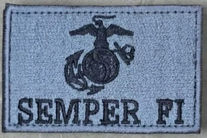 SEMPER FI MARINES USMC MARINE CORPS INSIGNIA ACU TACTICAL MILITARY HOOK PATCH - Picture 1 of 3
