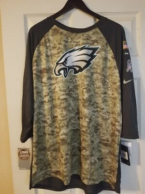 Camiseta de manga 3/4 para hombre Philadelphia Eagles 2017 Nike Salute to Service talla L Foto 1 de 4