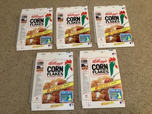 VTG 1991 Kellogg’s CORN FLAKES MAJOR LEAGUE BASEBALL GREATS Cereal Box Flat