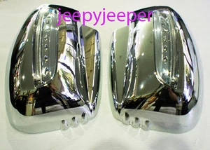 LED CHROME MIRROR COVER TRIM FOR MITSUBISHI L200 TRITON MN ML 2005-2015 - Picture 1 of 6