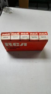 BOX OF 5 RCA 5651A VINTAGE VACUUM TUBE   W20 - Picture 1 of 1