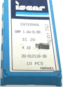 Lot of 8 Iscar GMP 1.04-0.00 IC 20 Carbide Parting Grooving Inserts - Picture 1 of 2
