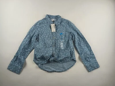The Children's Place Star Theme Button Down Long Sleeve Shirt Girls' Small NWT - Image 1 of 4