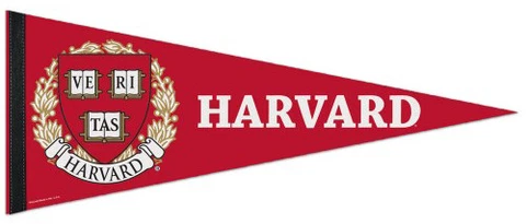 HARVARD UNIVERSITY Official NCAA Premium Felt Collector's PENNANT Cover