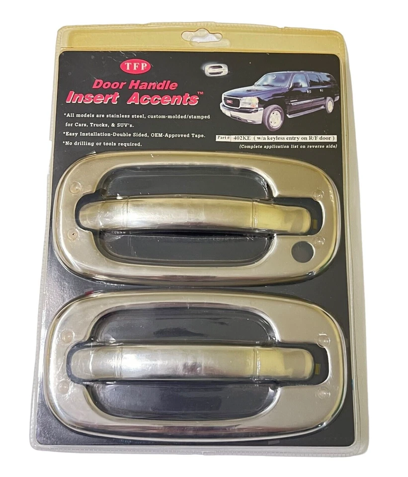 Inserciones de manija de puerta de acero inoxidable cromado TFP 402KE GMC/Chevrolet Foto 1 de 4