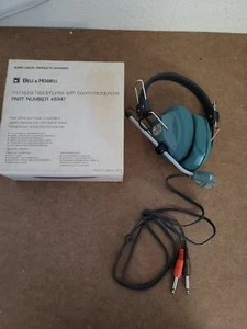 AURICULARES MONOAURALES BELL & HOWELL 48947 DE COLECCIÓN CON MICRÓFONO BOOM ¡USADOS EN EXCELENTE ESTADO! - Imagen 1 de 13