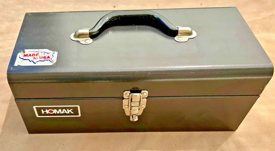 HOMAK Tool Box, 15-1/4"x7.5"x6" Steel with Metal Tray. - Image 1 of 4