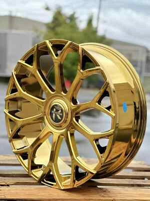 RUEDAS CROMADAS CHAPADAS EN ORO 28"" REVENGE RL105 NEUMÁTICOS Silverado Tahoe Sierra Yukon Foto 1 de 4