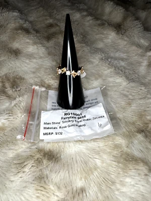 Anillo Bomb Party OG RG10001 "Fairytale Band" Topacio Ahumado Circonita cúbica en Oro Rosa Talla 6 Foto 1 de 4