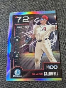 Slade Caldwell 2025 Bowman Chrome Top 100 #BTP-72 Arizona Diamondbacks - Imagen 1 de 2