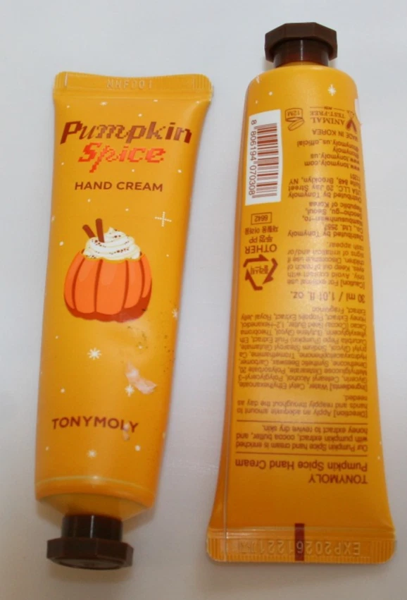 New TONY MOLY PUMPKIN SPICE Hand cream Pumpkin,Honey,Cocoa Extract EXP. 20-2026 - Image 1 of 1