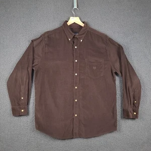 Vintage CHAPS RALPH LAUREN Shirt Mens L Large Corduroy Needle Cord Long Sleeve - Picture 1 of 6