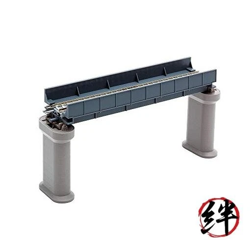 TOMIX N gauge 3029 Through Girder Bridge F Blue PC Piers (2 pieces) - Image 1 of 1