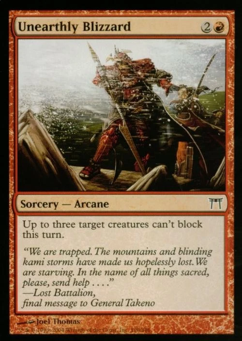 Unearthly Blizzard - Medium Play MTG Champions of Kamigawa - Image 1 of 1