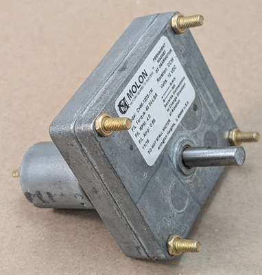 NOS Molon Motors CHM-1203-1M 4.0 RPM, 40 in lb. Torque, CCW 12 Volt DC Gearmotor - Image 1 of 3