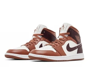 Nike Air Jordan 1 Mid Dusty Peach Night Maroon Gr. 44 Original - Bild 1 von 7