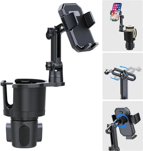 Car Cup Holder Phone Mount Universal Auto Cell Phone Stand with Drink Expand USA - Picture 1 of 7