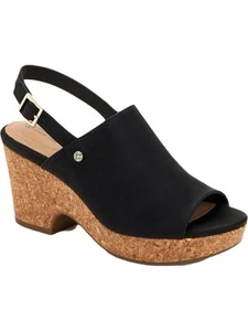GIANI BERNINI Womens Black 1" Platform Celinaa Block Heel Slingback Sandal 8.5 M - Picture 1 of 3