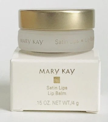 Hard to Find New In Box Mary Kay Satin Lips Lip Balm in Glass Jar Full Size - Image 1 of 2