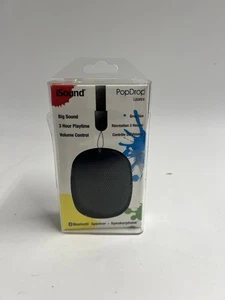 Bluetooth Speaker iSound PopDrop Black Ultra Portable 3 Hour Sealed Package NOS - Picture 1 of 2