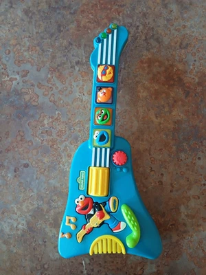 Guitarra Rock and Roll Sesame Street Elmos Instrumento Musical De Colección 1998 Funciona Foto 1 de 4