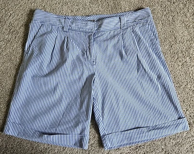 Tommy Bahama Mujer XL Chino Bermudas Azul Rayas Pantalones Cortos Foto 1 de 4