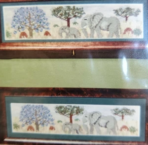 The Cat Cross Stitch Kit Elephant Walk Under the Jacaranda Tree w/Overdyed Floss - Picture 1 of 4