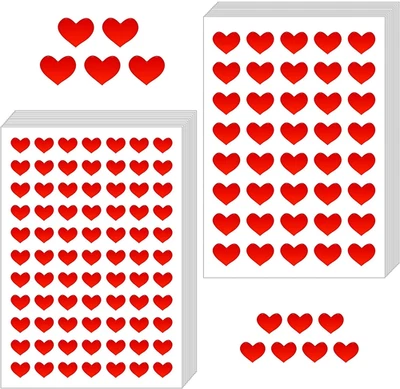 1404 Stück Sticker Herzen Aufkleber Rote Belohnungsaufkleber Selbstklebend - Bild 1 von 4