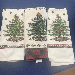 FREE SHIPPING Spode Christmas Tree Terry Kitchen Hand Towel - Picture 1 of 4