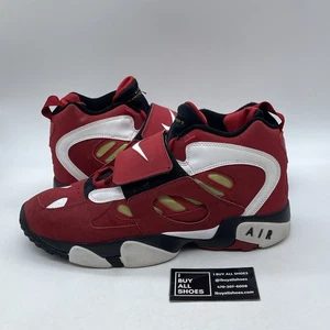 Size 13 - Nike Air Diamond Turf 2 2012 Red Gold White Suede (487658-610) - Picture 1 of 9