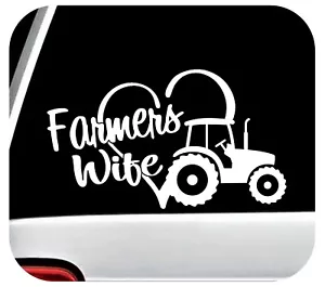 Bauernfrau Aufkleber Sticker für LKW Fenster | Bauernhof Traktor Decal Sticker | BG950 - Bild 1 von 5