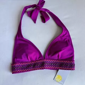 Boden Damen Bikini Top Neckholder V-Ausschnitt Badeanzug Top Größe 4 - Bild 1 von 5