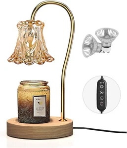Candle Warmer Lamp, Glass Lamp Candle Warmer with Timer, Women's Day Best Gifts - Picture 1 of 7