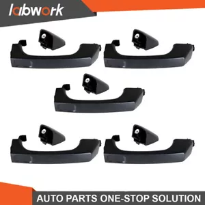 For 2006-2010 Hummer H3 Door Handle Outside Front & Rear Set Of 5 Black - Picture 1 of 14