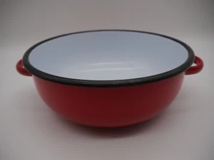 Emaille  Schüssel / Topf - Original - Ø 23,5 - H 9 cm - Bild 1 von 3