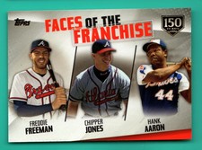 2019 TOPPS FACES OF THE FRANCHISE FOF-3 ATLANTA BRAVES 150 YEAR GOLD STAMP 5/150