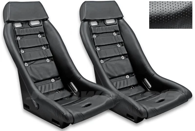 РЕТРО КЛАССИЧЕСКИЕ R1 ВИНТАЖНЫЕ ГОНОЧНЫЕ КОВШЕОБРАЗНЫЕ СИДЕНЬЯ (перфорированные с люверсами) ПАРА - Изображение 1 из 4