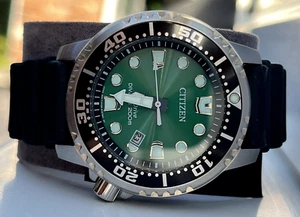 CITIZEN BN0154-01X MENS PROMASTER MARINE ECO-DRIVE EMERALD GREEN DIAL WATCH BNIB - Picture 1 of 3