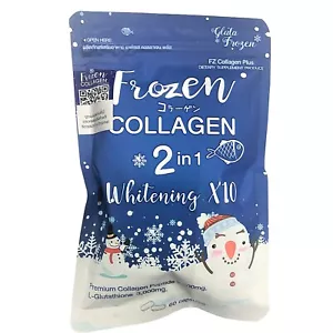 New Frozen Collagen, 2 in 1 Whitening x 10 with L-Glutathione 60 capsules - Picture 1 of 6
