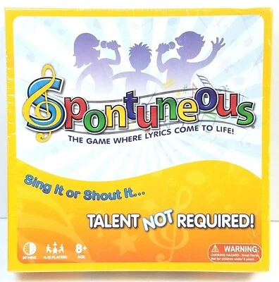 Jogo de tabuleiro Spontuneous The Song Game Sing It or Shout It - Novo lacrado - Imagem 1 de 2