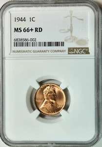 1944 Lincoln Wheat Cent – NGC MS66+RD - Picture 1 of 8