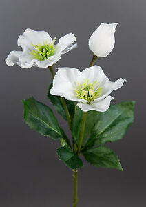 Christrose 34cm weiß DP Kunstblumen künstliche Blumen Seidenblumen