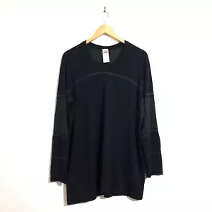 Gymshark Top Sz XXL Black Long Sleeve Stretch Pullover Top Gym Active Mens Plus - Picture 1 of 6