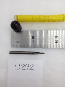 1 NEU USA 1/16 ZOLL DURCHMESSER HARTMETALL SCHAFTFRÄSER 4 FL KUGEL STRT FLÖTE. 3/16" LOC (U292) - Bild 1 von 3