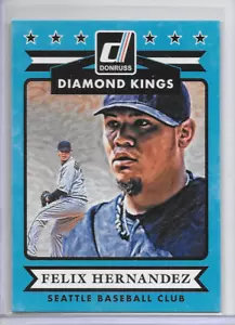 2015 Felix Hernandez Donruss Diamond Kings Baseball Card #25 Seattle Mariners - Imagen 1 de 2