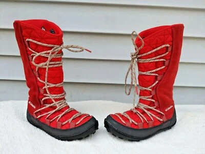 Columbia Kids 2 Loveland Omni Heat Botas de Nieve Bota Rojo Zapatos Invierno Con Cordones Foto 1 de 4