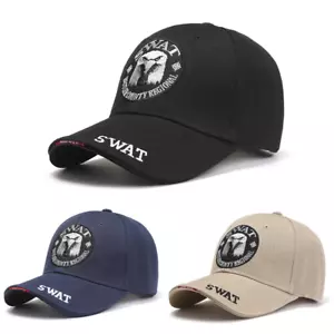 Mens SWAT Eagle Embroidery Tactical Baseball Caps Snapback Dad Hat Trucker Golf - Picture 1 of 22