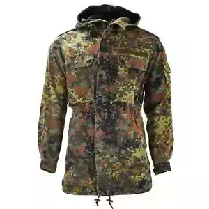 Parka Alemana Original Ejército Militar Chaqueta con Capucha Campo Flecktarn Camuflada Usada - Imagen 1 de 21